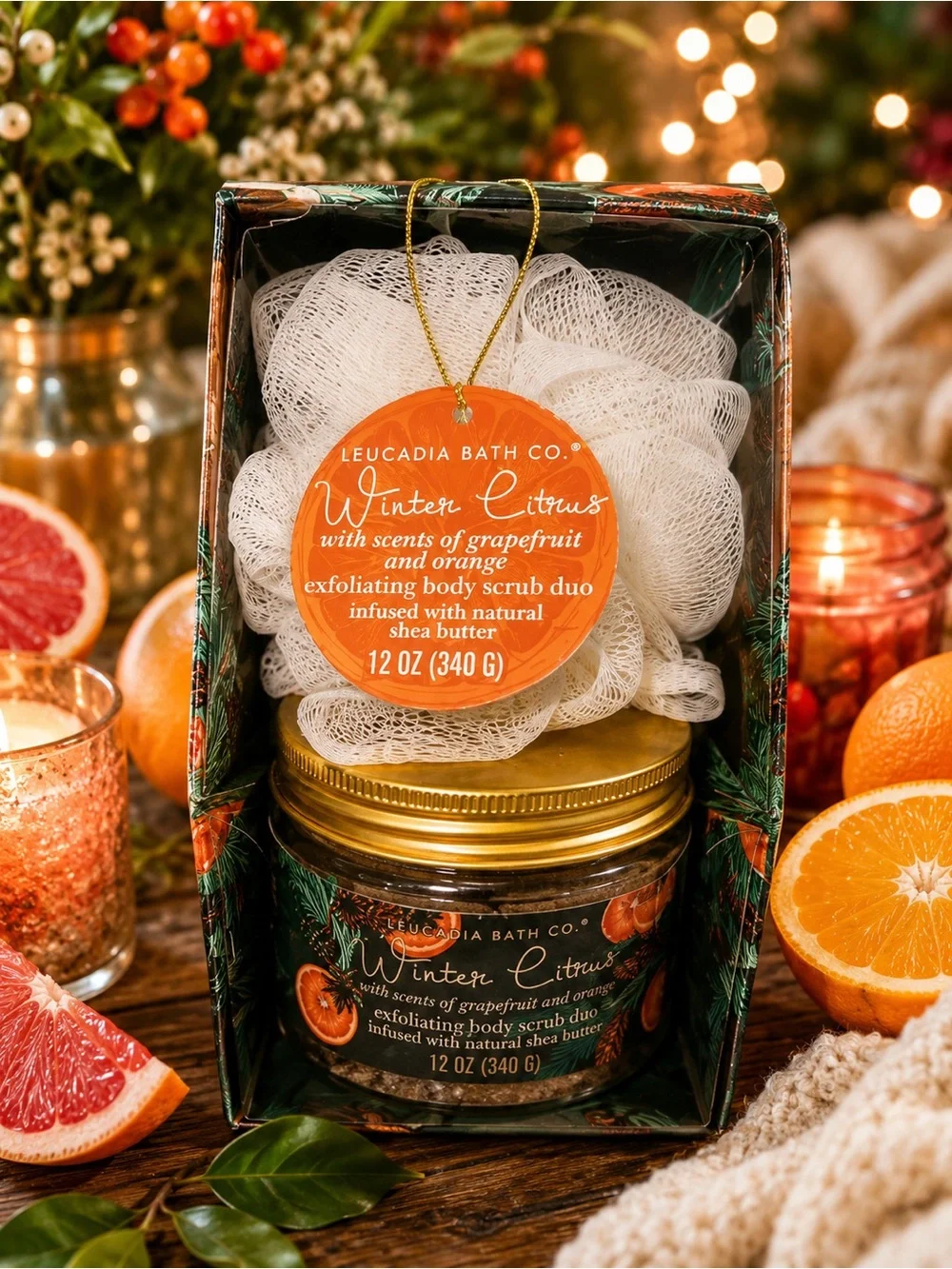 Leucadia Bath Co. Winter Citrus Exfoliating Body Scrub Duo